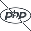 Thin, line, php, hypertext, preprocessor, elipse, prohibited, php-elips icon