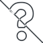 Thin, line, question, mark, prohibited, question-mark, faq, help, question-mark-alt-thin, question-mark-alt icon