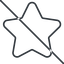 Thin, line, up, star, rate, rating, prohibited, star-thin, favorite icon