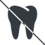 Thin, line, up, solid, cog, prohibited, medical, health, care, medic, clinical, tooth, molar, dental, dentist, stomatology, teeth, tooth-solid icon