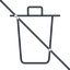Thin, line, prohibited, trash, bin, delete, garbage, trash-thin icon