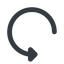 Line, down, wide, arrow, reload, refresh, undo, redo, restore, undo-wide icon