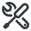 Line, left, wide, building, spanner, wrench, tool, screwdrive, construction, fix, tools, tools-wide icon