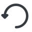 Line, left, wide, arrow, reload, refresh, undo, redo, restore, undo-wide icon