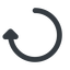 Line, right, wide, horizontal, mirror, arrow, reload, refresh, undo, redo, restore, undo-wide icon
