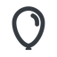 Line, wide, solid, horizontal, mirror, balloon, party, birthday, carnival, helium, balloons, balloon-wide icon