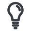 Line, up, wide, horizontal, mirror, light, bulb, brainstorming, creativity, idea, tip, lamp, bulb-wide icon
