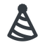 Line, wide, new, horizontal, mirror, party, birthday, hat, new-year, year, party-hat, party-hat-wide icon