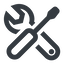 Line, up, wide, horizontal, mirror, building, spanner, wrench, tool, screwdrive, construction, fix, tools, tools-wide icon