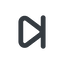 Line, up, wide, video, play, forward, backward, mp3, player, pause, step, forward-step-wide icon