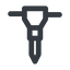 Line, up, wide, tool, construction, noise, jackhammer, demolition, concrete, pneumatic, mining, drill, mining-dril, jackhammer-wide icon