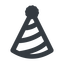 Line, wide, new, party, birthday, hat, new-year, year, party-hat, party-hat-wide icon