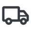 Line, wide, solid, truck, delivery, van, lorry, truck-wide icon