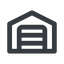 Line, wide, car, storage, repository, amazon, parking, distribution, warehouse, hangar, logistics, inventory, depot, storehouse, stockroom, warehouse-wide, garage, carport icon