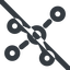 Line, down, wide, network, chart, prohibited, association, affiliate, network-wide, associate icon