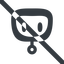 Line, down, wide, rounded, robot, robotics, face, prohibited, robot-rounded icon