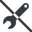 Line, down, wide, prohibited, spanner, wrench, tool, mechanics, mechanical, repair, spanner-solid icon