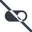 Line, down, wide, solid, setting, prohibited, apple, on, off, ios, switch, button, radio, switch-solid icon