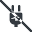 Line, left, wide, horizontal, mirror, prohibited, electricity, plug, charge, charger, electric, electrics, electrical, plug-alt icon