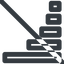 Line, right, wide, horizontal, mirror, graph, chart, prohibited, statistics, antenna, mobile, signal, bars, level, strength, bar, bar-chart-wide, wifi icon