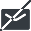 Line, wide, horizontal, mirror, envelope, mail, message, email, prohibited, contact, close, unread, close-envelope-solid, close-envelope icon