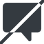 Line, wide, square, horizontal, mirror, dots, message, prohibited, chat, comment, speech, dialogue, blablabla, blabla, bubbles, comment-square-solid icon
