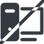 Line, wide, horizontal, mirror, prohibited, apple, computer, desktop, mac, pc, computer-desktop, computer-desktop-solid icon