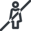 Line, wide, horizontal, mirror, woman, prohibited, human, female, female-wide icon