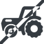 Line, wide, horizontal, mirror, prohibited, tractor, farm, land, farming, agriculture, farmer, tractor-solid icon