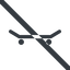 Line, up, wide, prohibited, skateboard, board, skate, sk8 icon