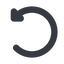 Left, wide, solid, wait, load, update, reload, refresh, restore, change icon